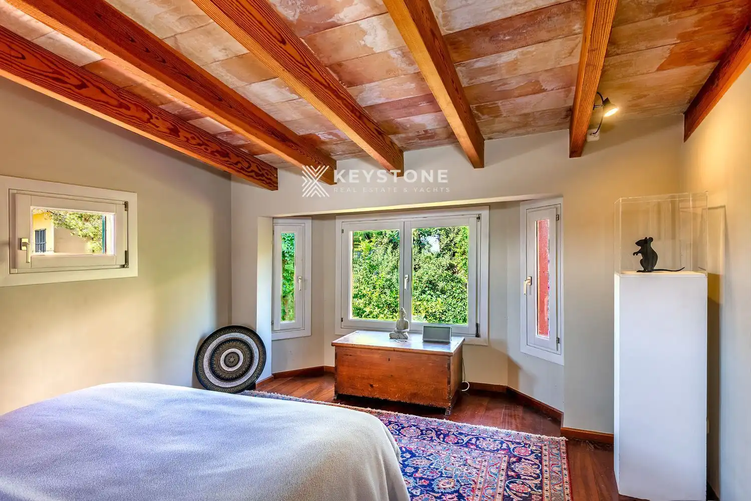 Schlafzimmer von Dachboden zur Miete in  Palma de Mallorca mit Klimaanlage, Terrasse und Abstellraum