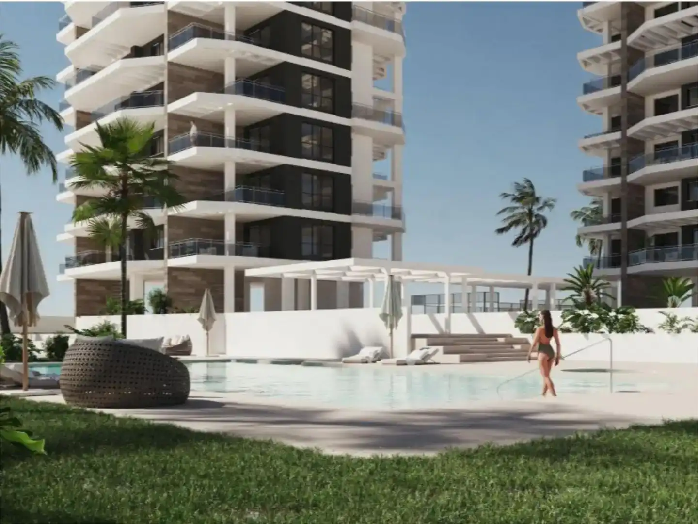 Piscina de Apartament en venda en Calpe / Calp amb Aire condicionat i Piscina