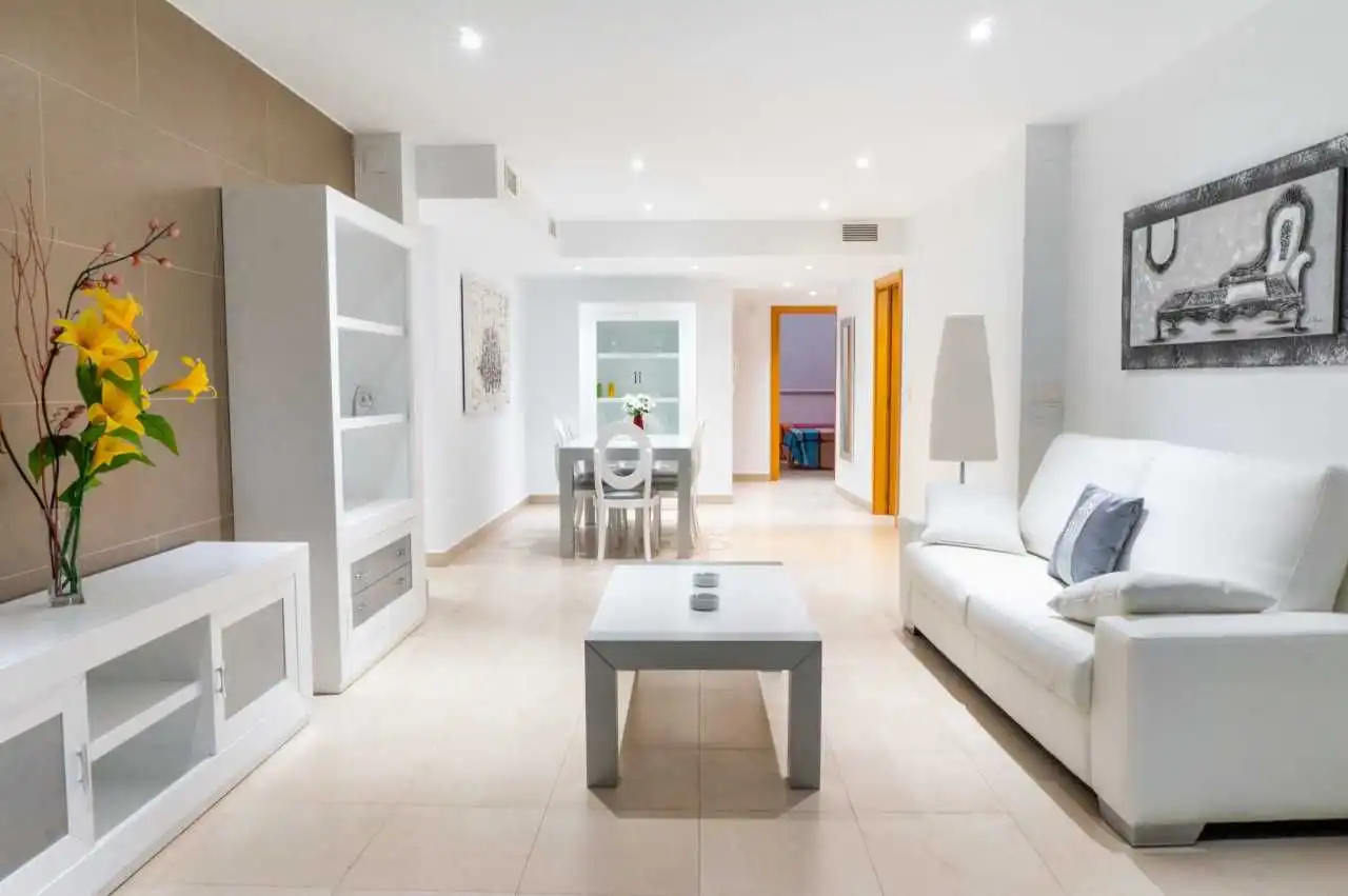 Living room of Apartments for rent in Benidorm  with Air Conditioner, Private garden and Terrace