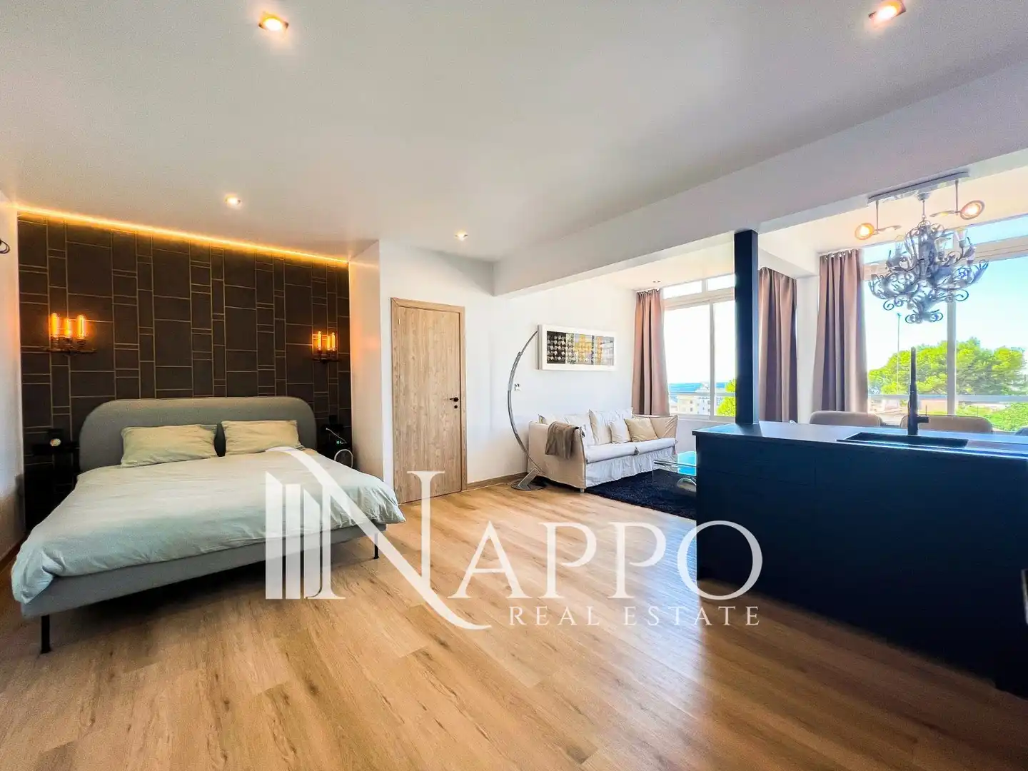 Schlafzimmer von Wohnung zum Verkauf in  Palma de Mallorca mit Klimaanlage, Heizung und Schwimmbad