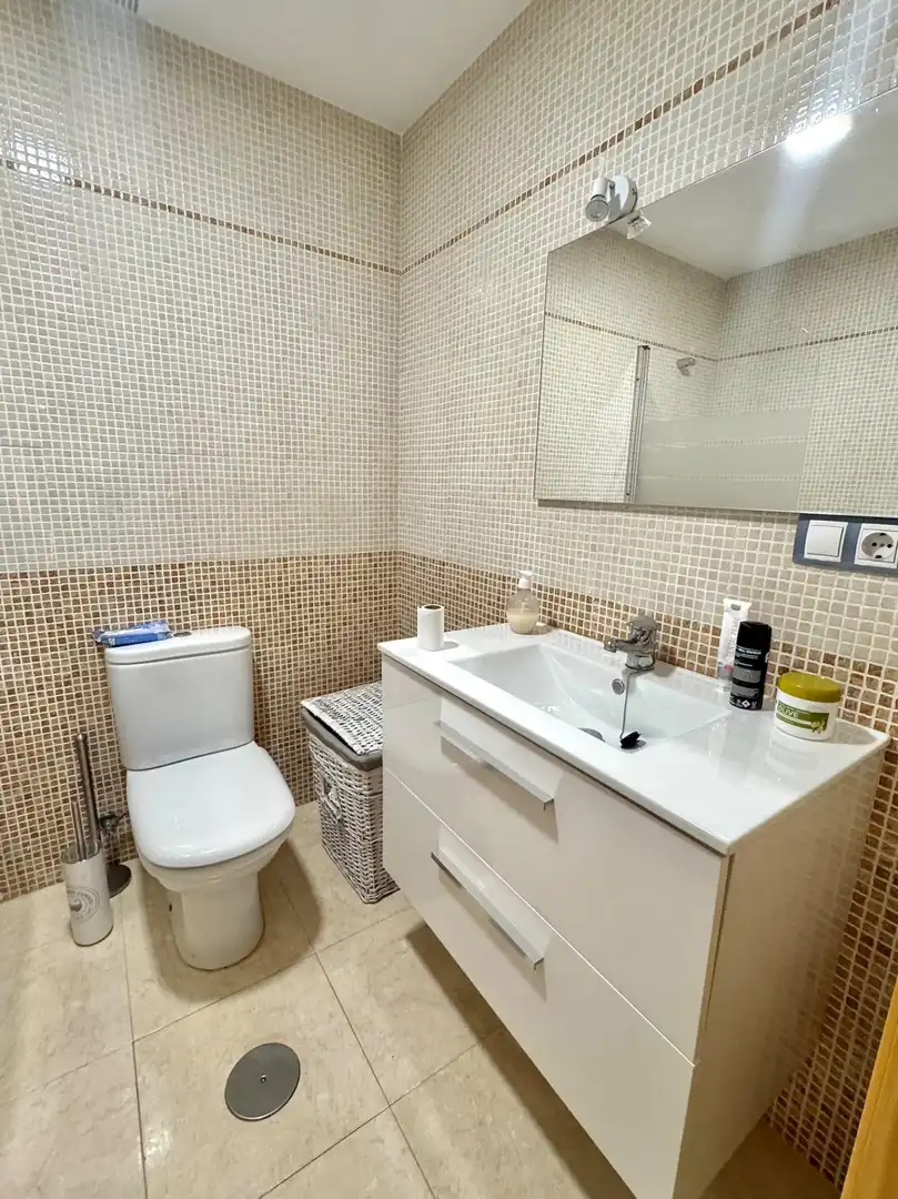 Bathroom of Flat for sale in Vícar  with Air Conditioner, Private garden and Terrace