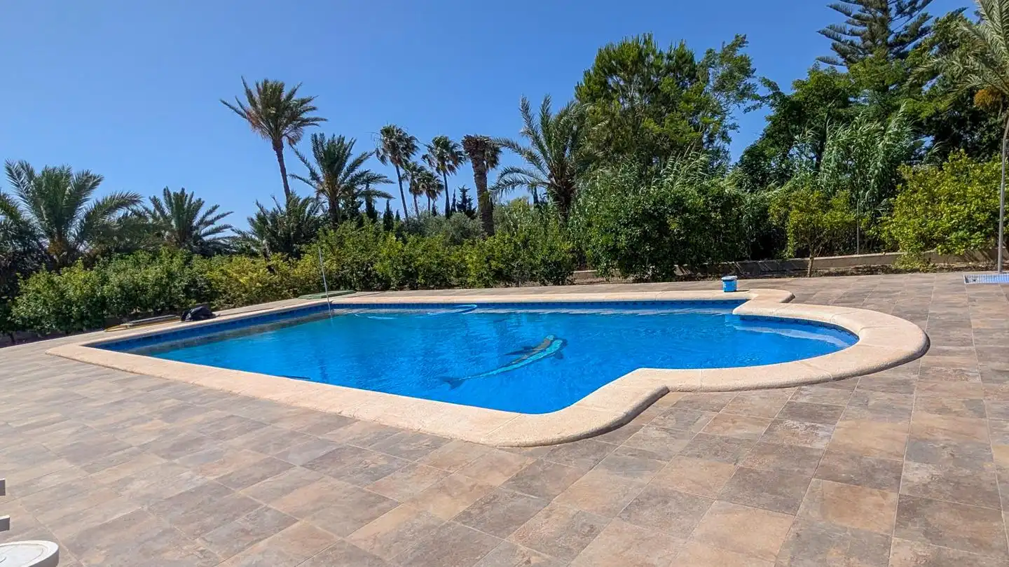 Piscina de Casa o xalet en venda en Elche / Elx amb Aire condicionat, Jardí privat i Terrassa
