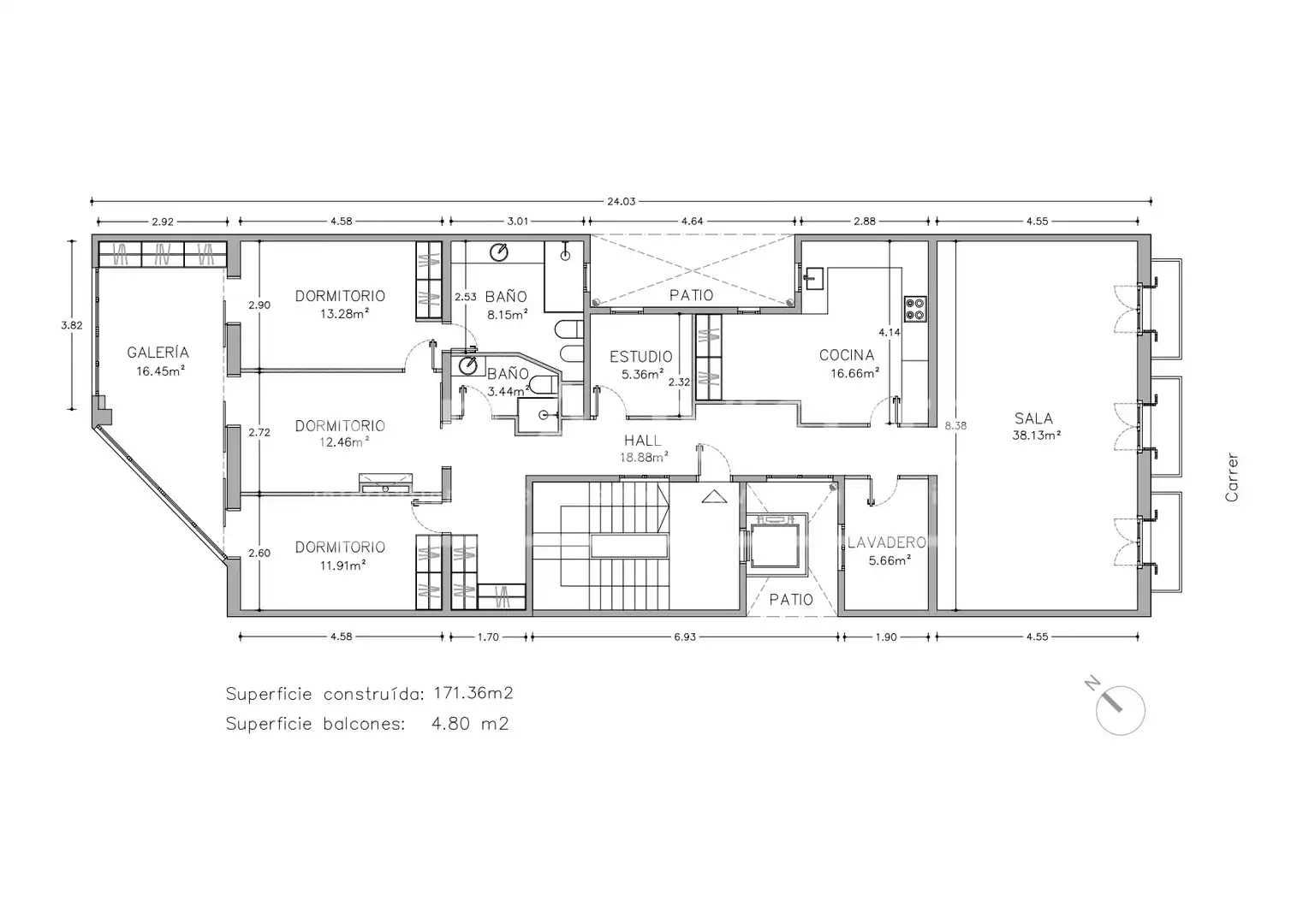 Penthouse with terrace for sale in Carrer del Rosselló, imagen 53