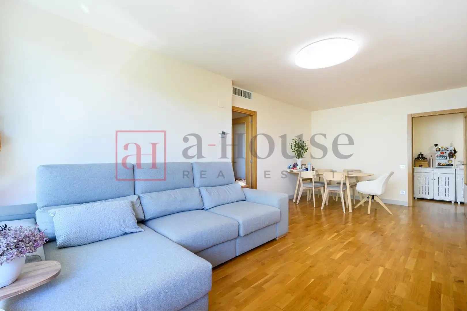 Living room of Flat for sale in Barcelona  with Heating, Parquet flooring and Terrace