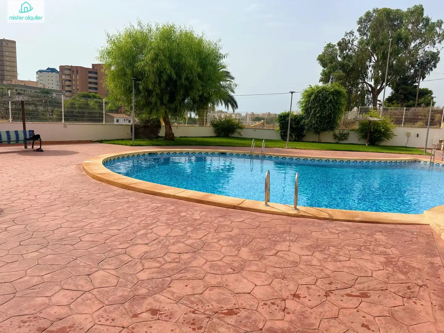 Swimming pool of Apartments for rent in El Campello  with Air Conditioner, Heating and Private garden