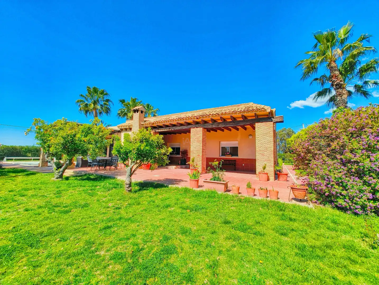 Garden of Houses for sale in Elche / Elx  with Air Conditioner, Heating and Terrace