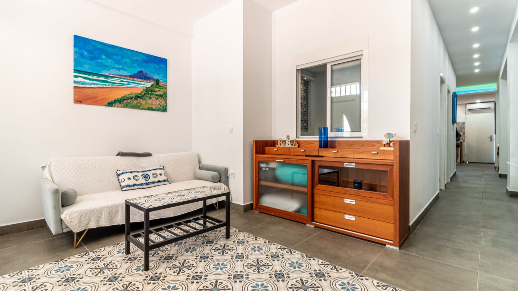 Sala d'estar de Apartament en venda en Dénia amb Aire condicionat, Calefacció i Jardí privat