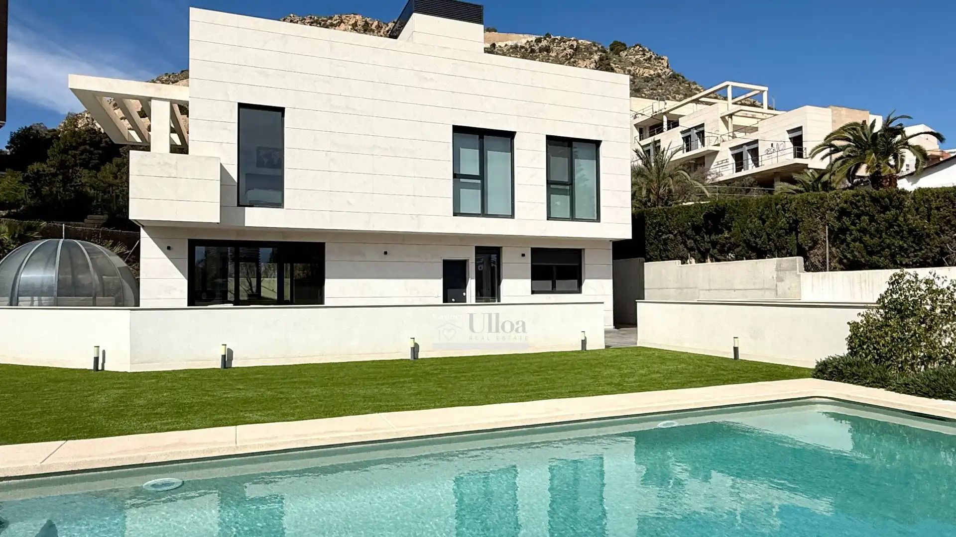 Exterior view of Houses for sale in Alicante / Alacant  with Air Conditioner, Private garden and Jacuzzi