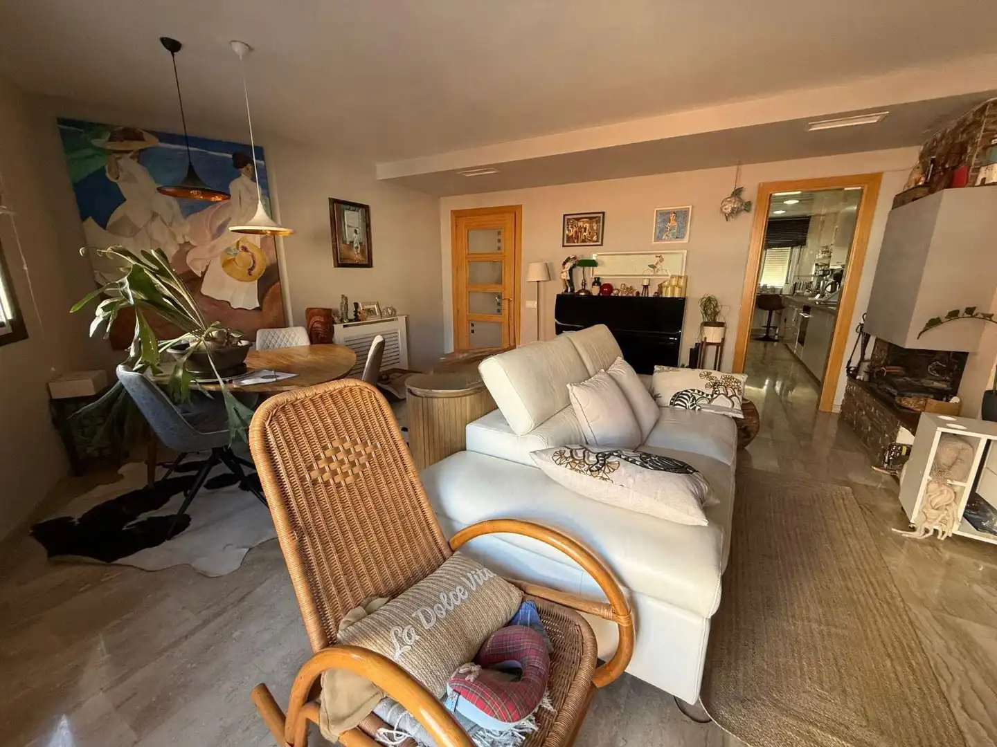 Sala d'estar de Àtic de lloguer en Sabadell amb Calefacció, Terrassa i Traster