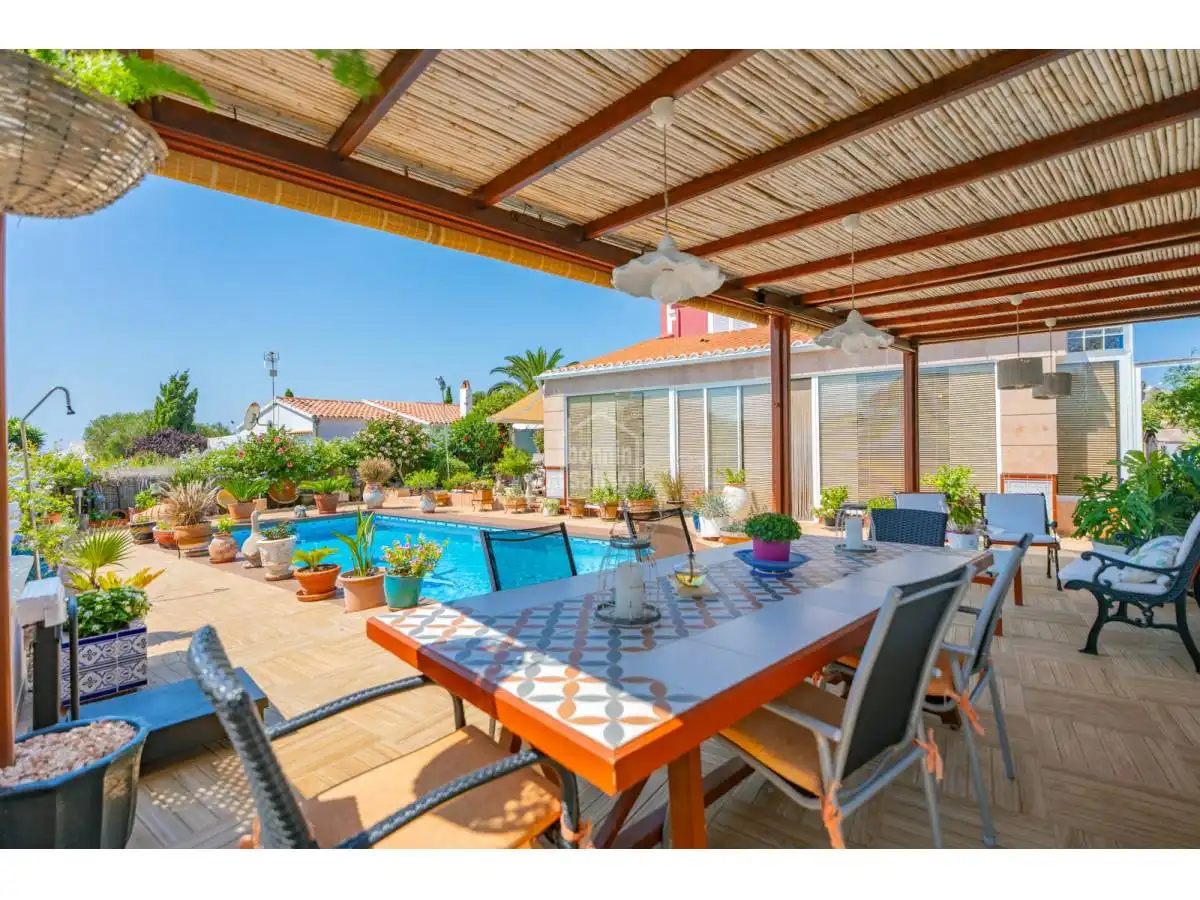 Terraza de Casa o chalet en venta en Sant Lluís con Calefacción, Terraza y Piscina