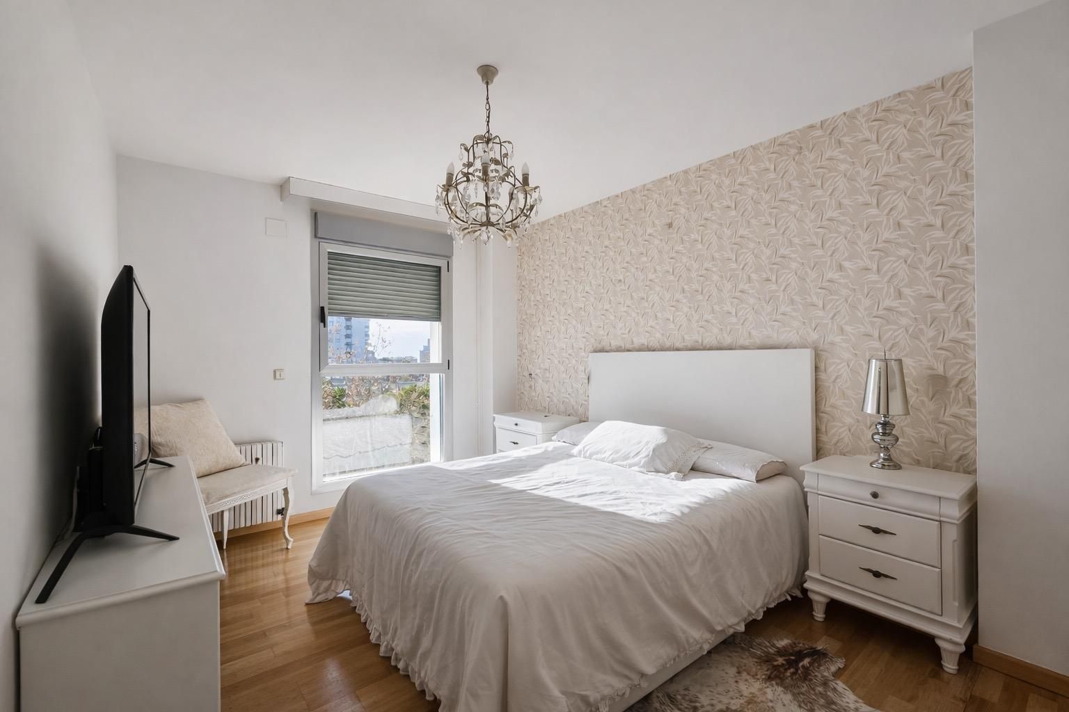 Bedroom of Apartment to rent in  Valencia Capital  with Air Conditioner, Heating and Private garden