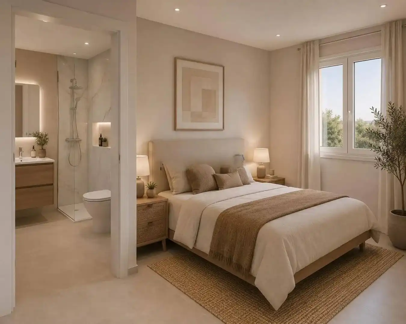Dormitori de Apartament en venda en Cartagena amb Aire condicionat, Jardí privat i Terrassa