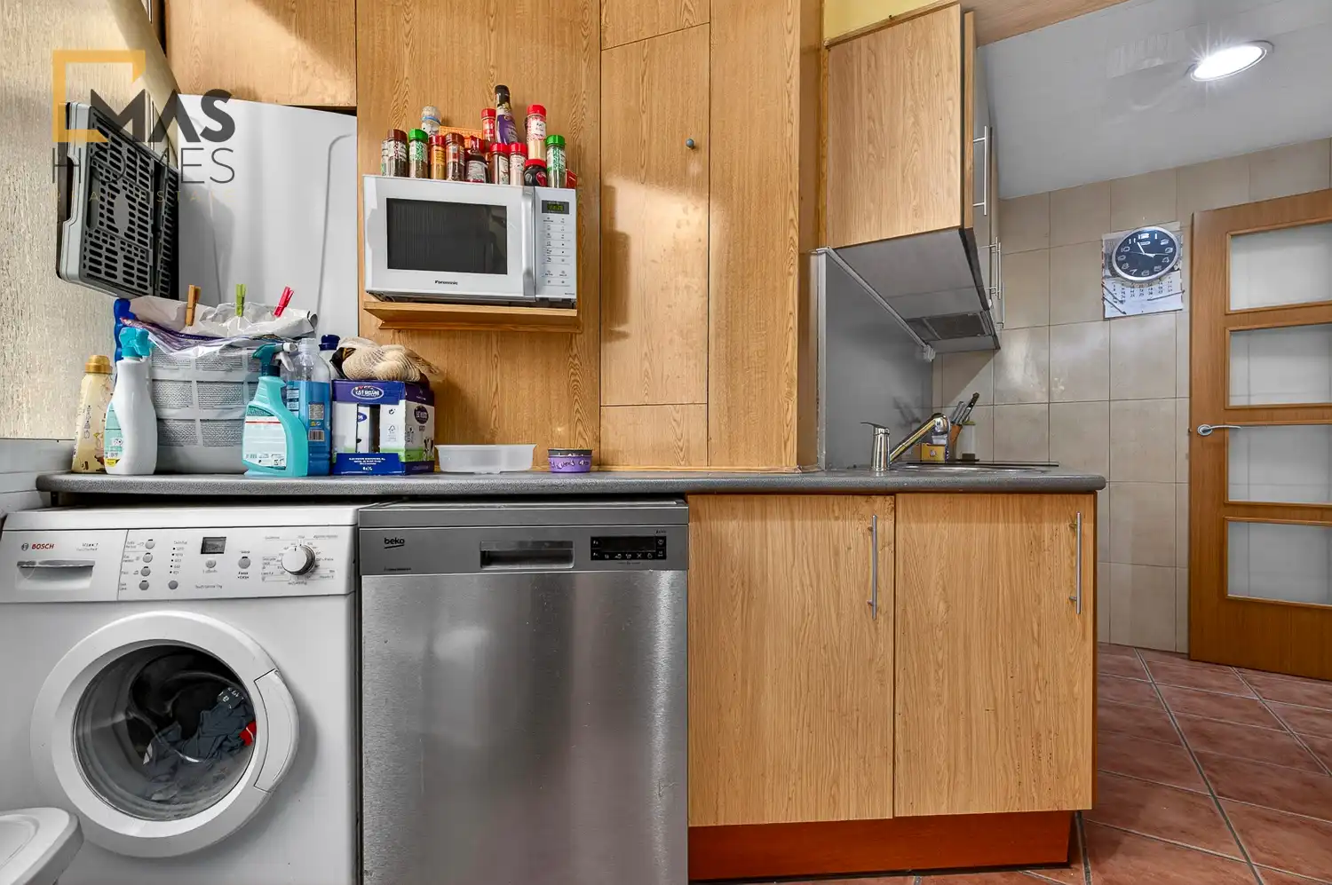 Küche von Wohnung zum Verkauf in Terrassa mit Klimaanlage, Heizung und Terrasse