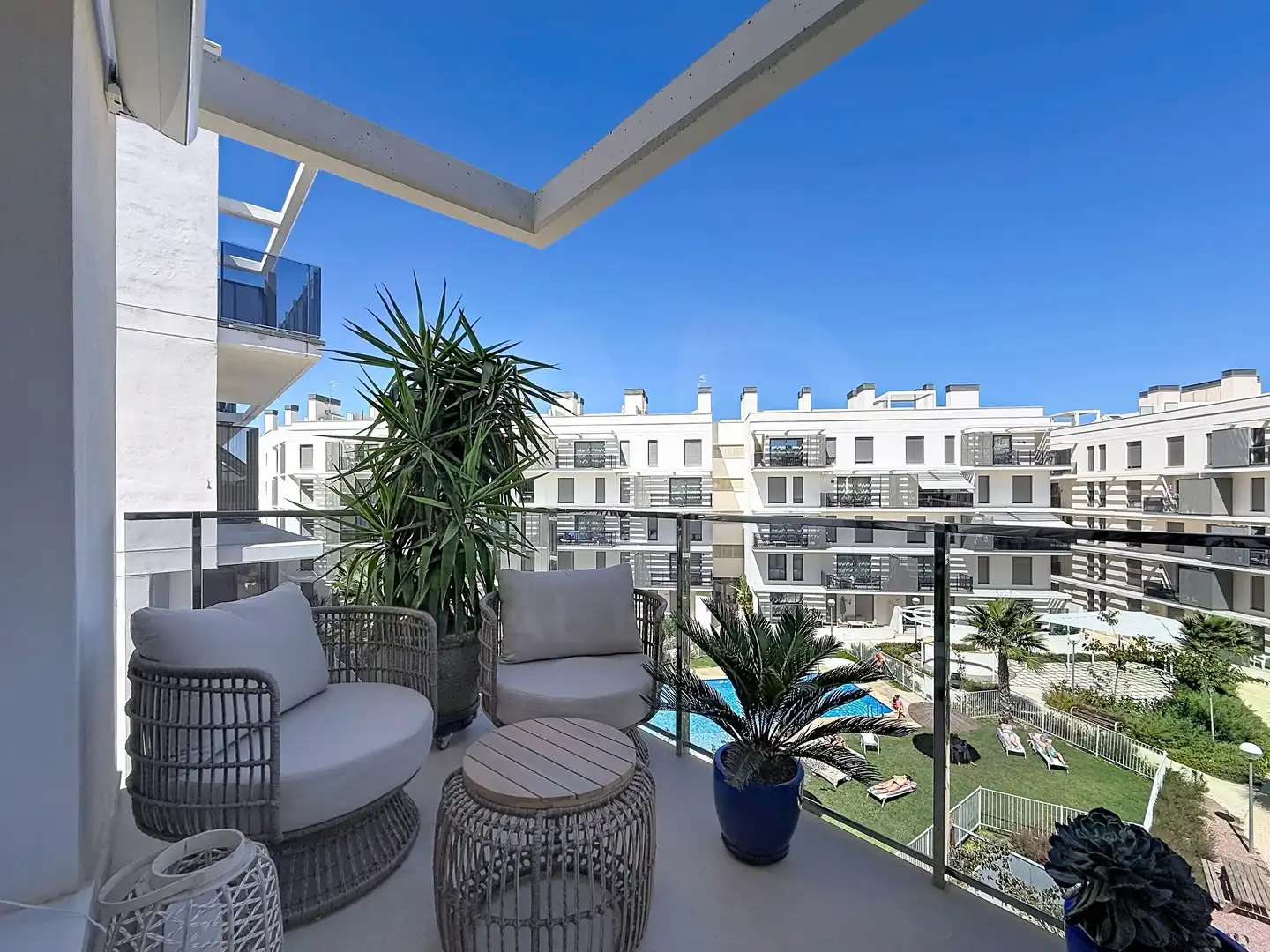 Terrace of Flat for sale in Dénia  with Air Conditioner, Heating and Swimming Pool