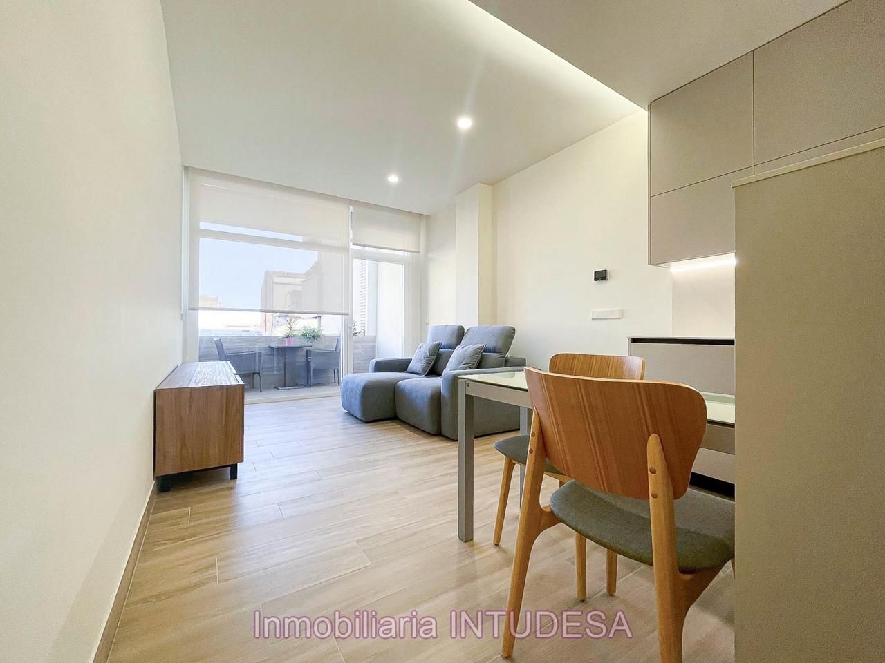 Living room of Flat for sale in Tudela  with Heating, Terrace and Furnished