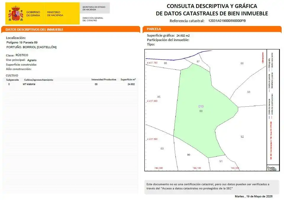 Rural land for sale in Borriol, imagen 13