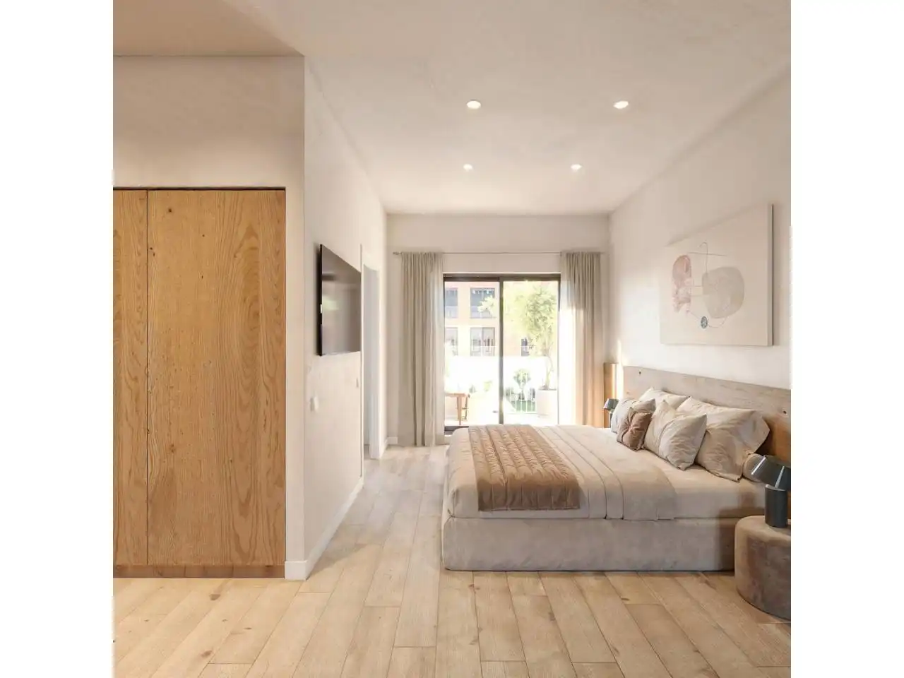 Schlafzimmer von Einfamilien-Reihenhaus zum Verkauf in Terrassa mit Heizung, Terrasse und Schwimmbad