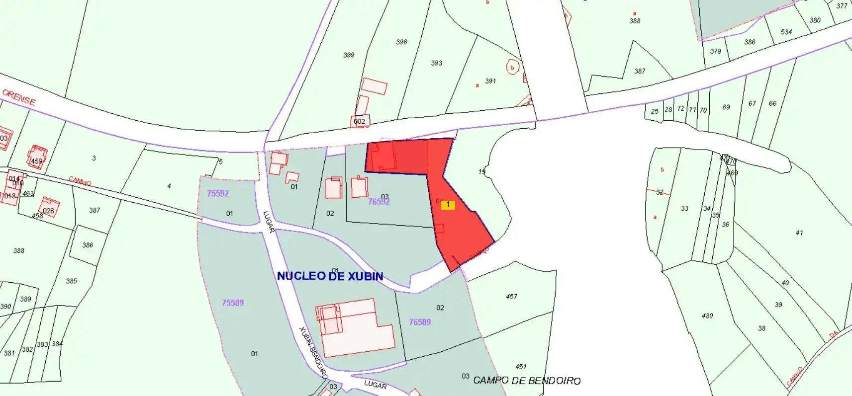 Finca rústica en venta en Lugar Xubín-Bendoiro, Lalín