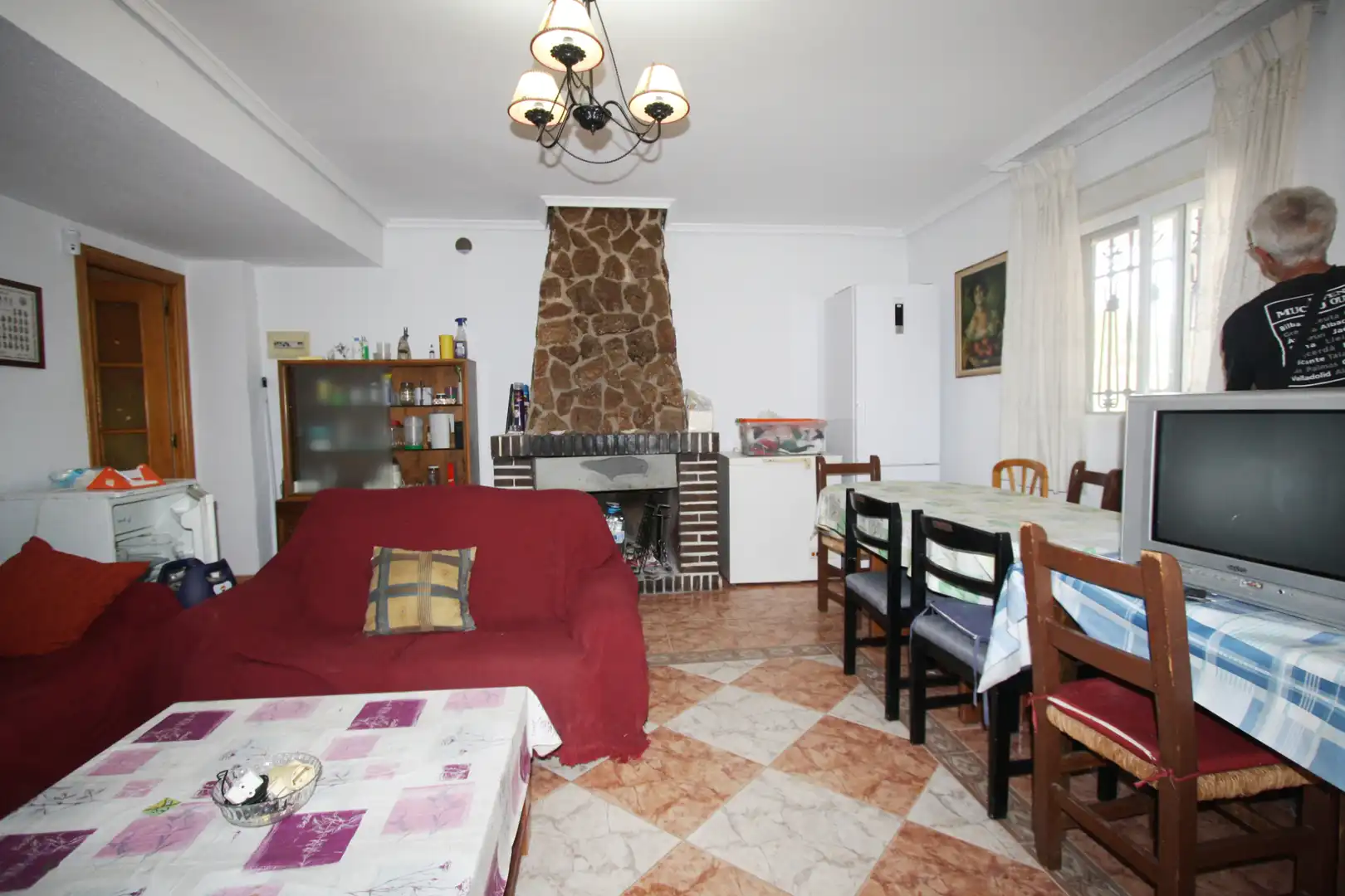 Sala d'estar de Casa o xalet en venda en Albacete amb Aire condicionat, Jardí privat i Terrassa