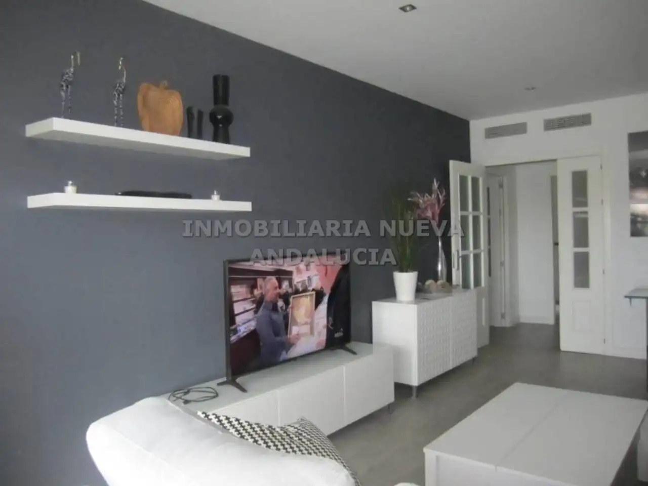 Sala de estar de Piso de alquiler en Almería con Aire acondicionado, Parquet y Amueblado