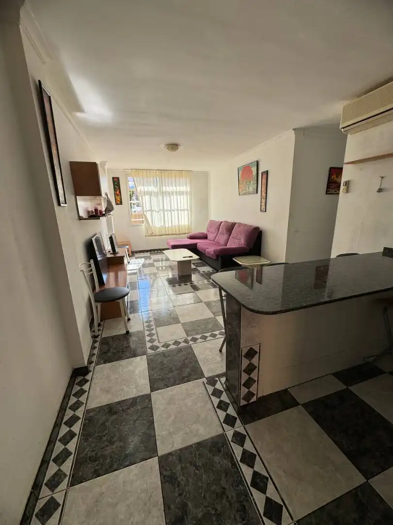 Sala d'estar de Apartament en venda en San Bartolomé de Tirajana amb Aire condicionat, Terrassa i Moblat