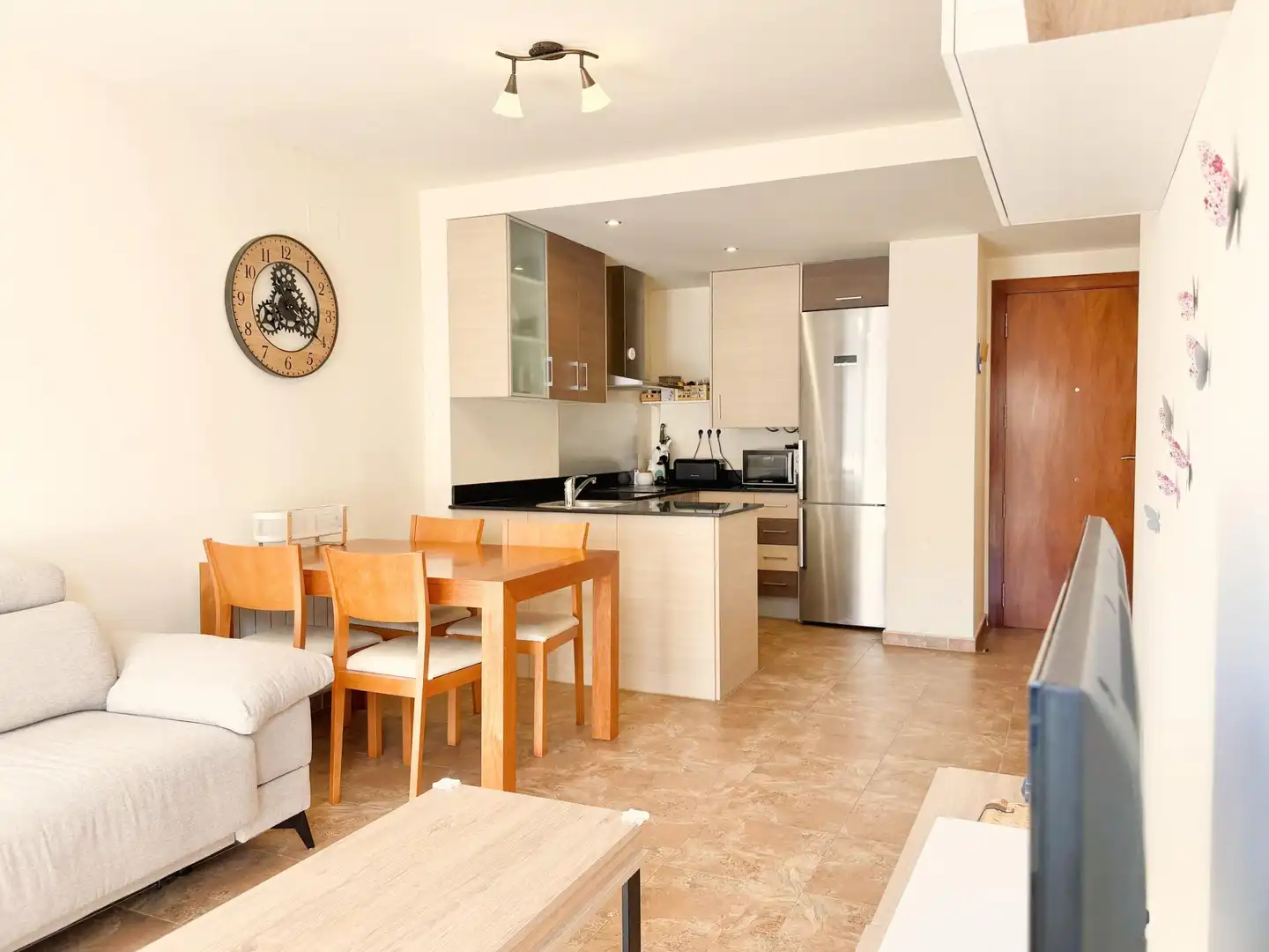 Küche von Wohnung zum Verkauf in Guardiola de Berguedà mit Heizung und Ofen