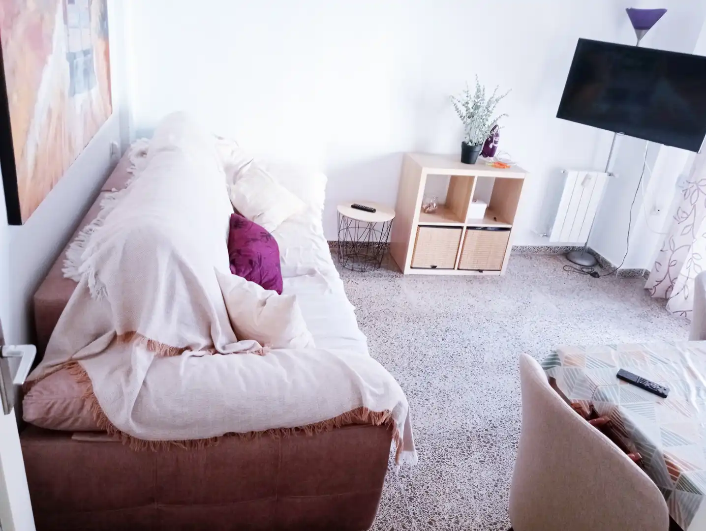 Living room of Flat for rent in Granada  with Private garden, Furnished and Oven