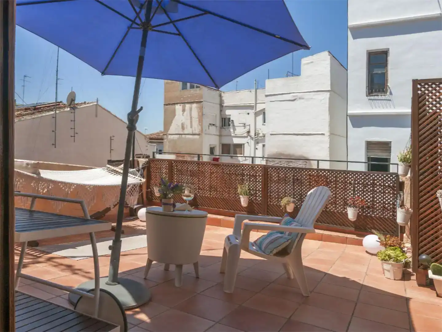 Terrasse von Dachboden zur Miete in  Valencia Capital mit Klimaanlage