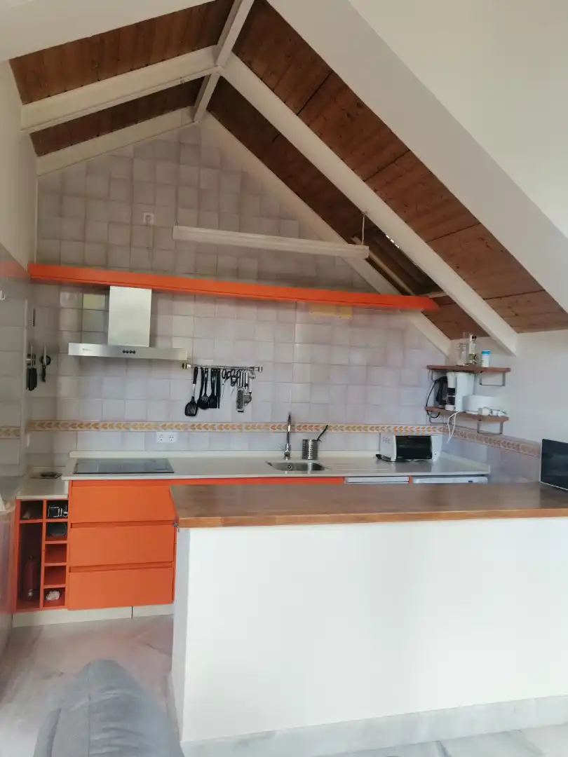 Küche von Loft zur Miete in Sevilla mit Klimaanlage, Heizung und Terrasse