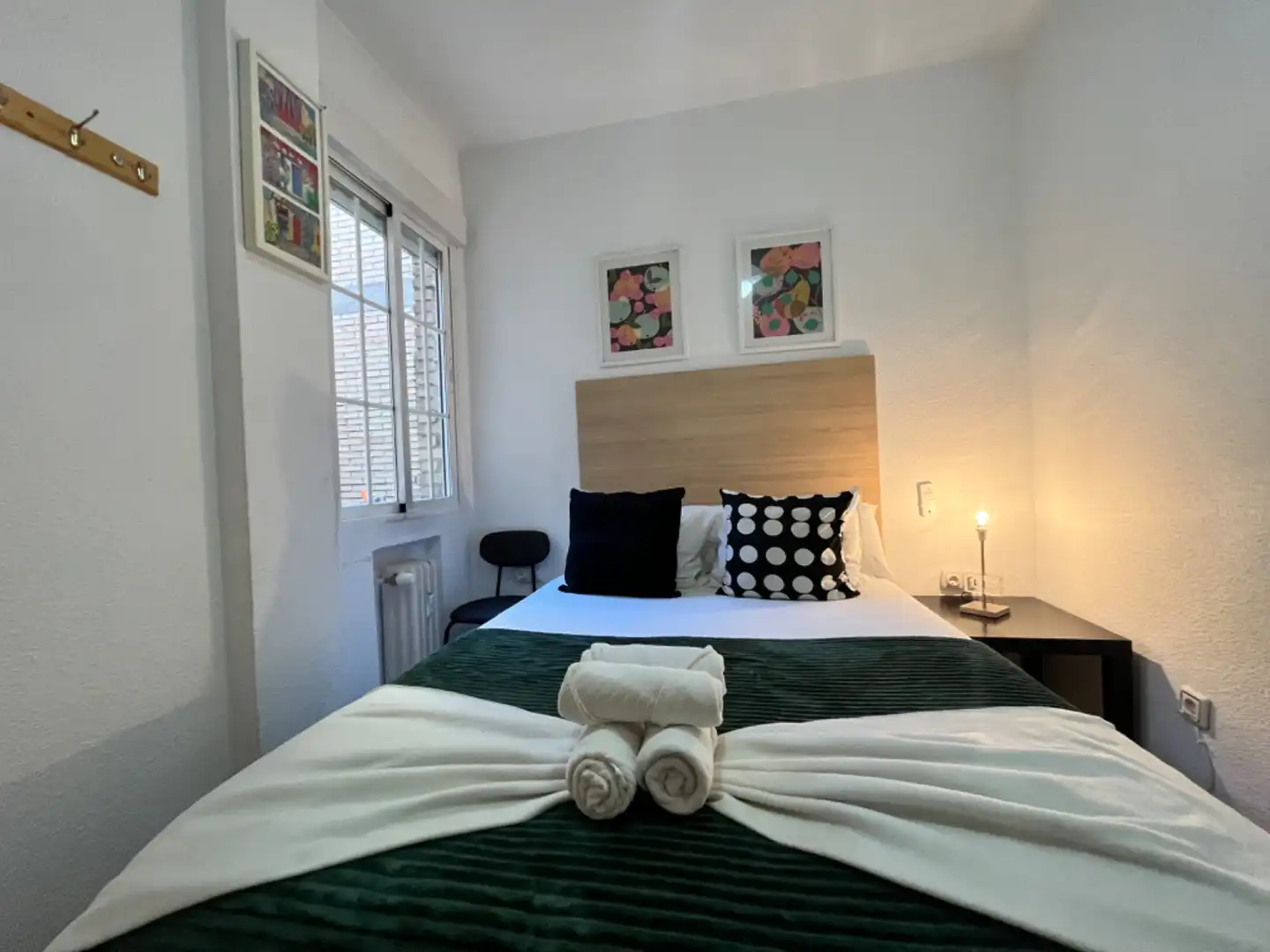 Schlafzimmer von Wohnung zur untervermieten in Madrid mit Klimaanlage, Terrasse und Möbliert