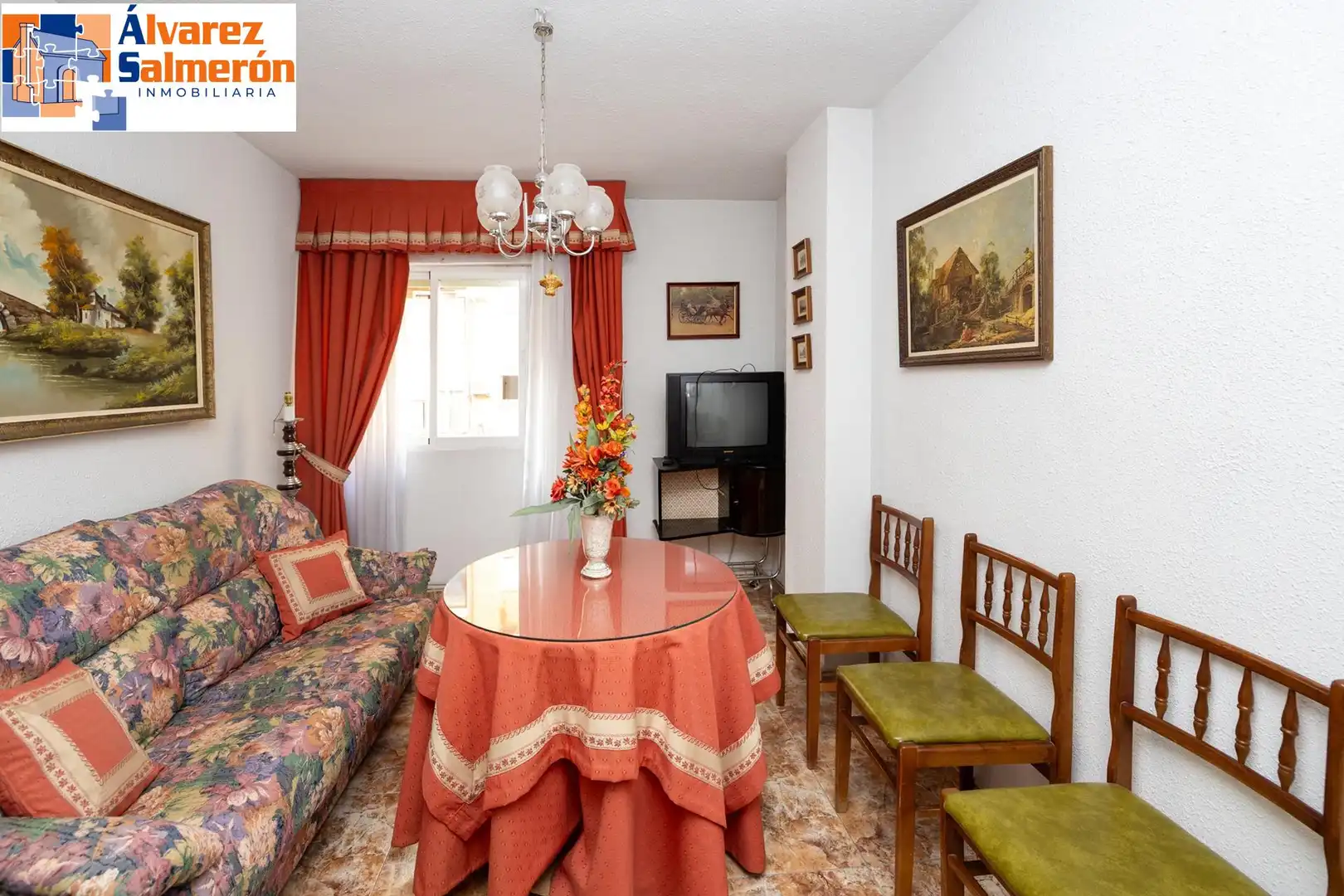 Living room of Flat for sale in Granada  with Terrace and Furnished