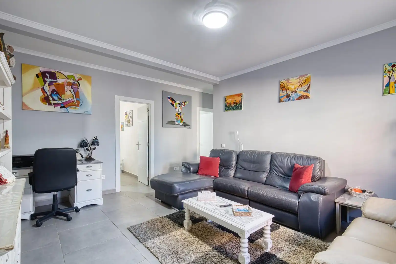 Sala de estar de Casa adosada en venta en Torre-Pacheco con Aire acondicionado, Calefacción y Jardín privado