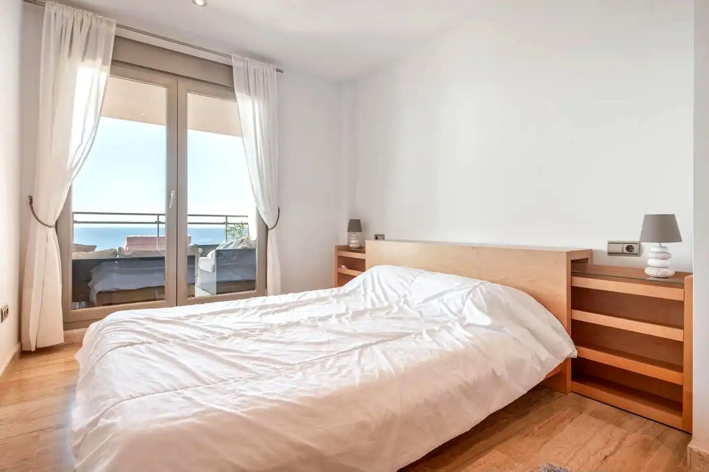 Schlafzimmer von Maisonette zur Miete in Oropesa del Mar / Orpesa mit Klimaanlage, Terrasse und Möbliert