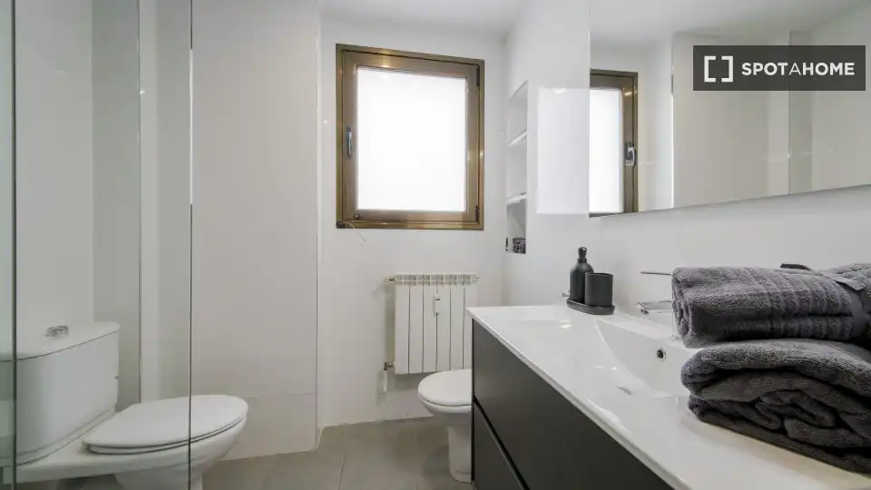 Bathroom of Flat for rent in Madrid  with Air Conditioner, Heating and Furnished