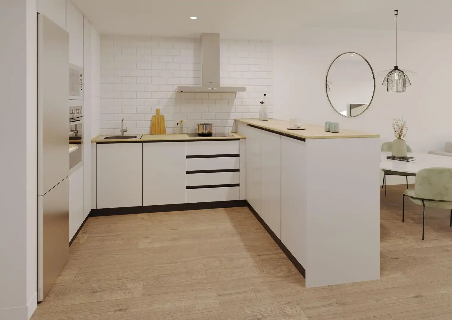 Cocina de Apartamento en venta en Monforte del Cid con Aire acondicionado, Jardín privado y Terraza