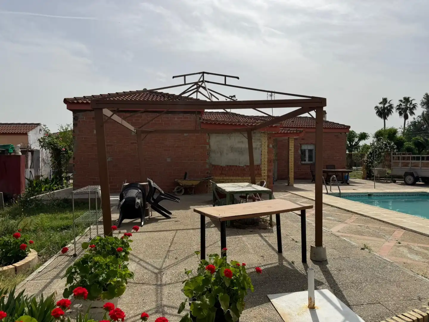 Terraza de Casa o chalet en venta en Carmona con Jardín privado, Terraza y Piscina