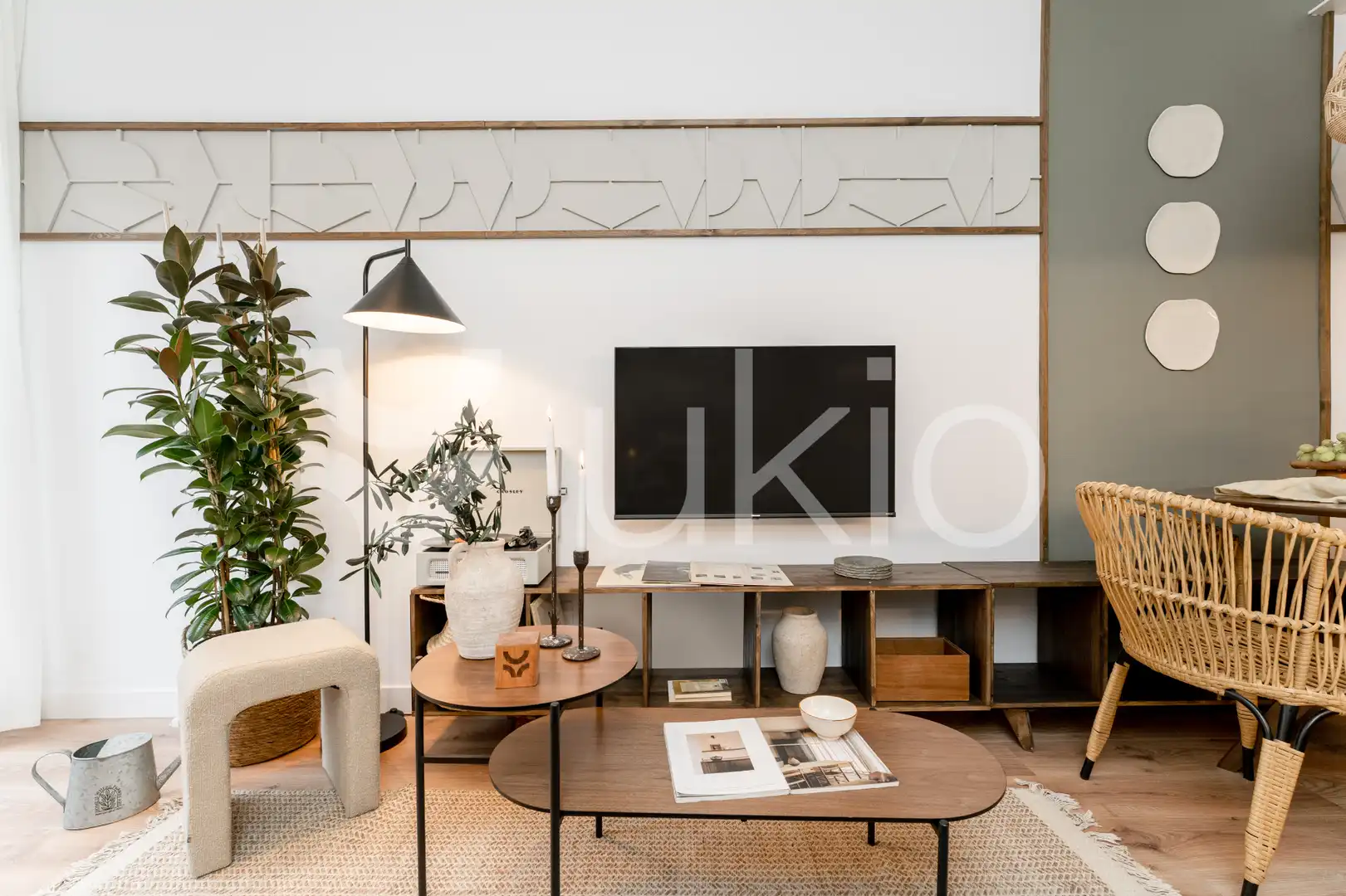 Living room of Apartments for rent in Madrid  with Air Conditioner, Heating and Furnished