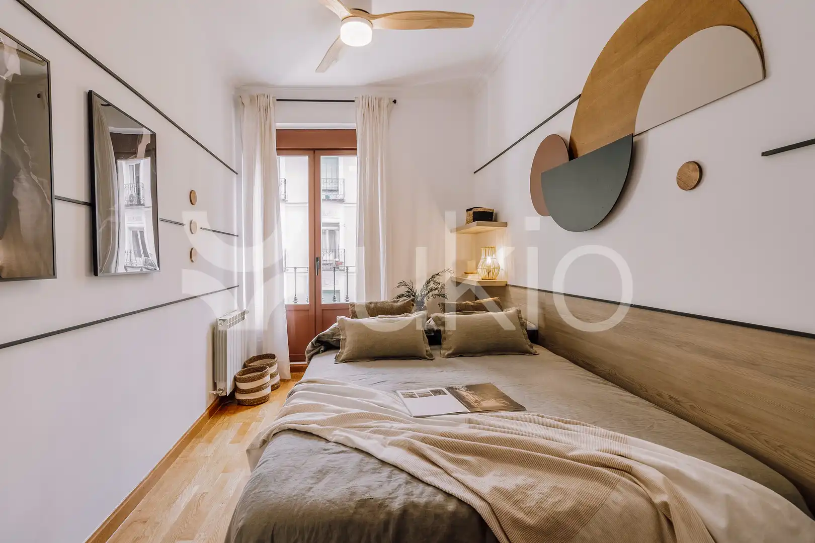 Schlafzimmer von Wohnungen zur Miete in Madrid mit Klimaanlage, Heizung und Möbliert