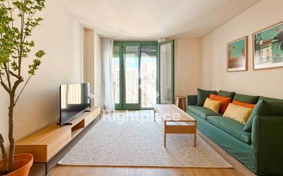 Living room of Flat to rent in  Barcelona Capital  with Air Conditioner, Heating and Terrace