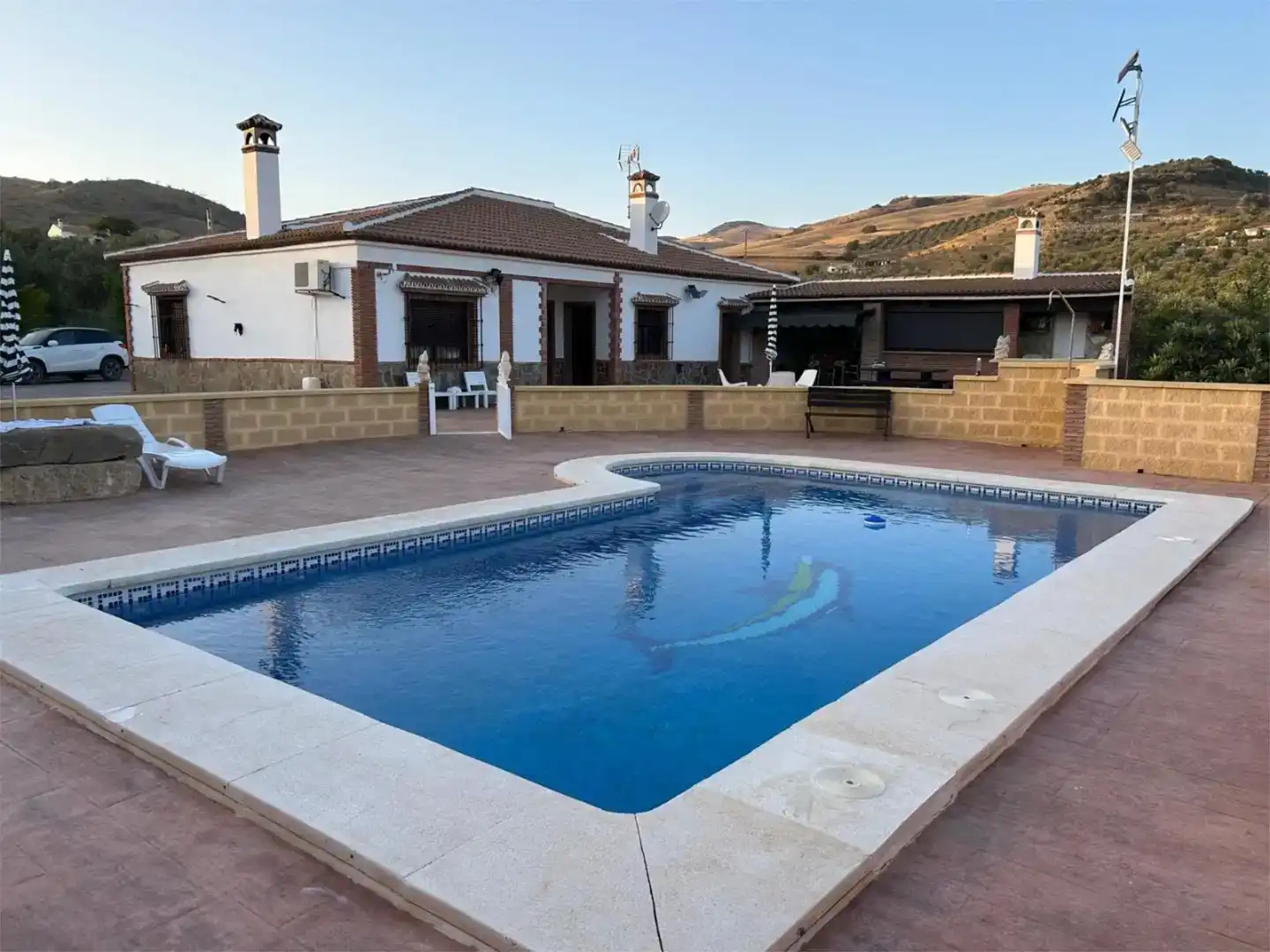 Piscina de Casa o chalet de alquiler en Álora con Aire acondicionado, Jardín privado y Piscina