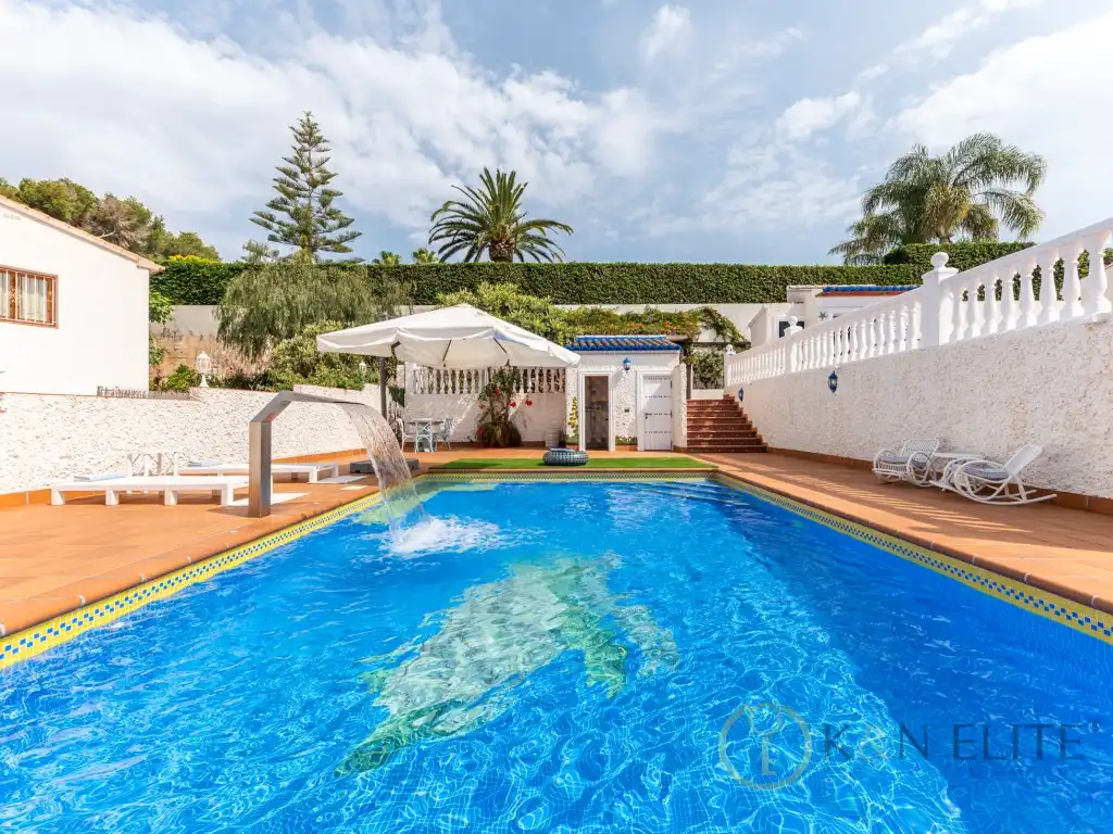 Piscina de Casa o chalet en venta en Moraira con Aire acondicionado, Jardín privado y Terraza