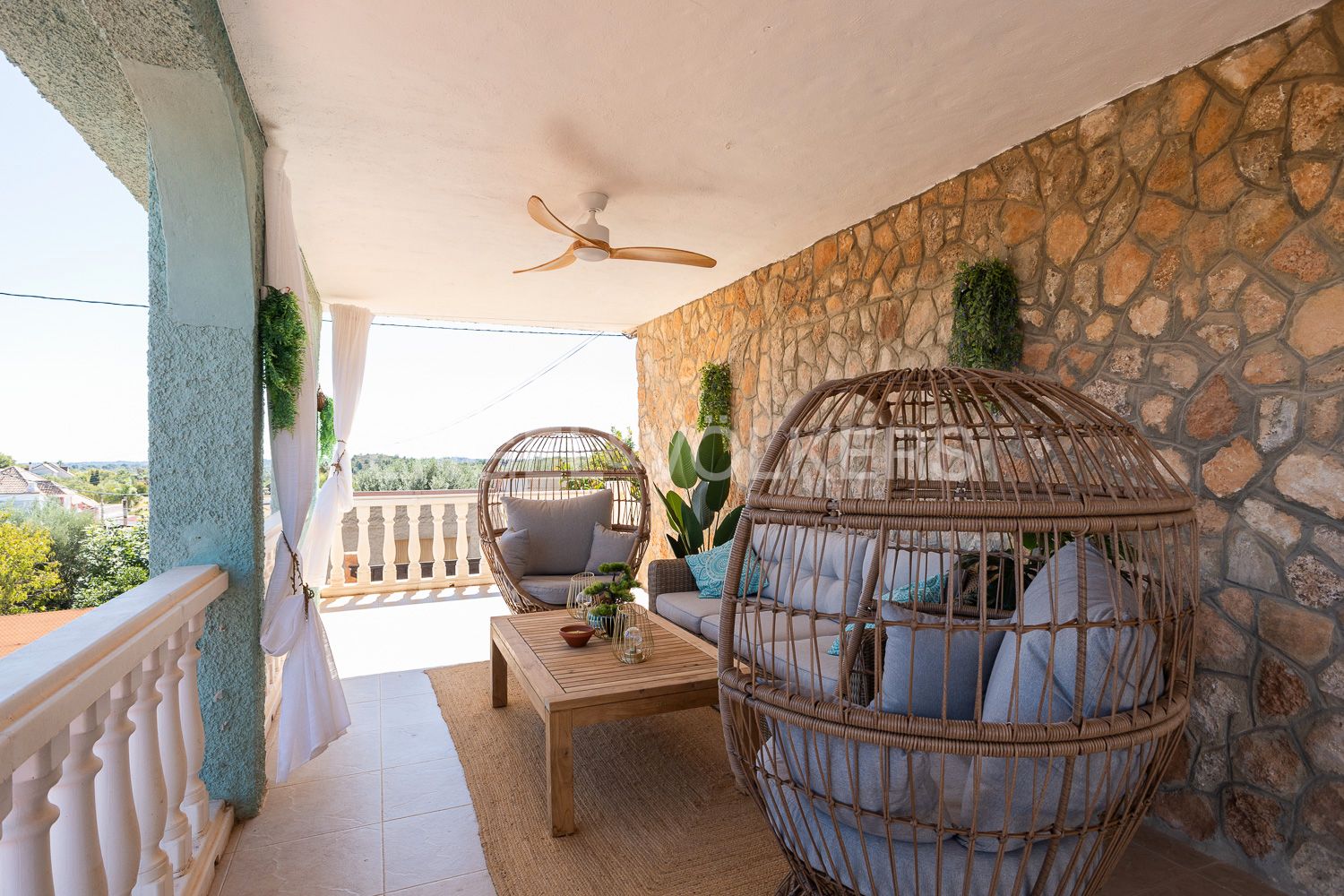 Terrace of House or chalet for sale in La Pobla de Vallbona  with Air Conditioner, Heating and Private garden