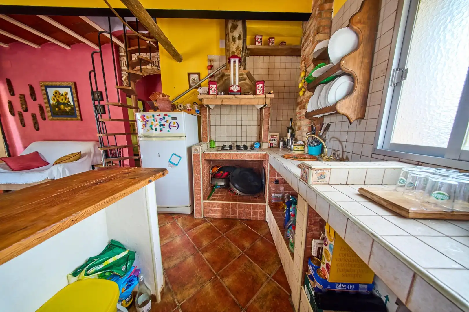 Cuina de Casa o xalet en venda en Puebla de Don Fadrique amb Jardí privat, Terrassa i Piscina