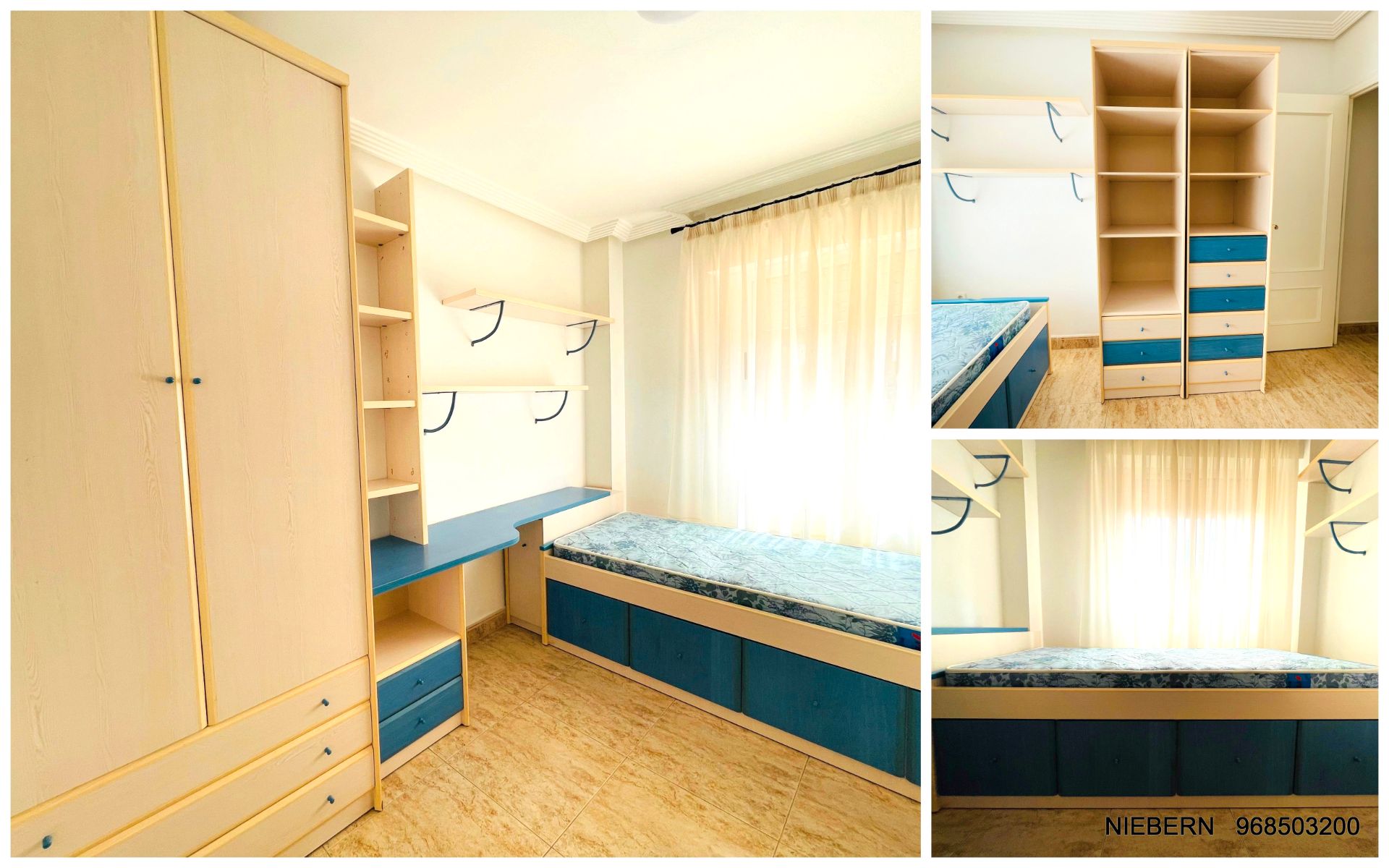 Bedroom of Flat to rent in Cartagena  with Air Conditioner, Heating and Furnished