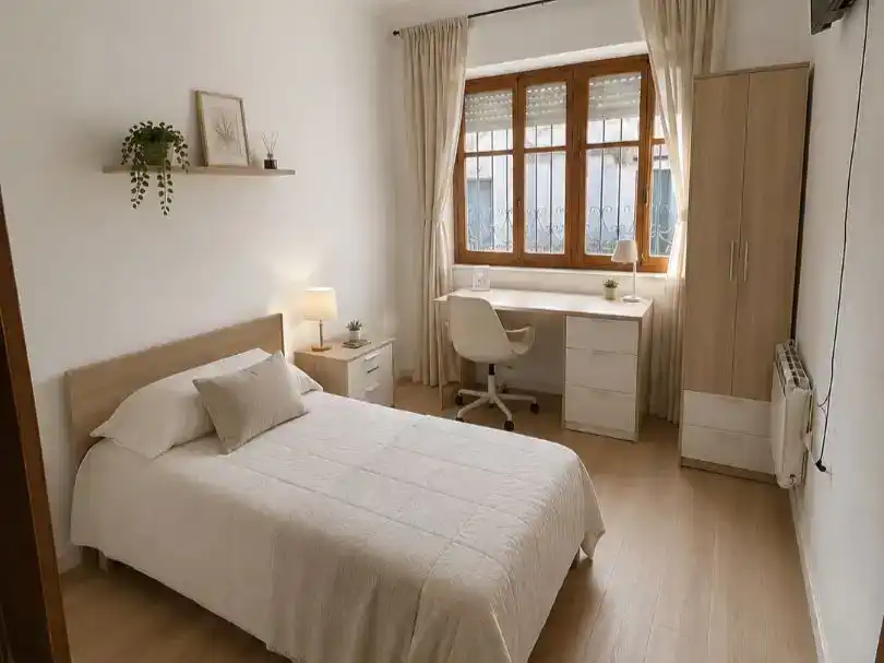 Schlafzimmer von Erdgeschoss zur Miete in Cartagena mit Privatgarten, Parkett und Möbliert