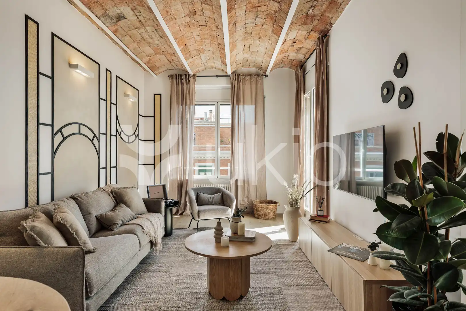 Sala d'estar de Apartament de lloguer en Barcelona amb Aire condicionat, Calefacció i Terrassa