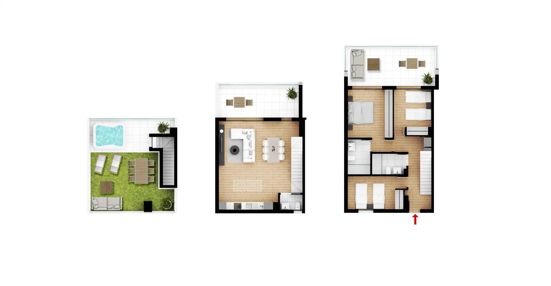 Duplexes for sale in Dénia  with Air Conditioner, Private garden and Terrace