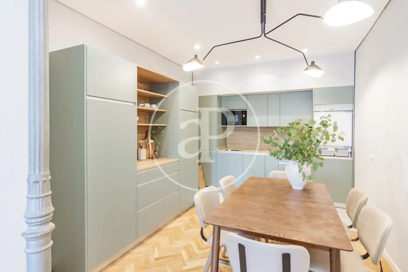 Kitchen of Flat for rent in Madrid  with Air Conditioner, Heating and Furnished