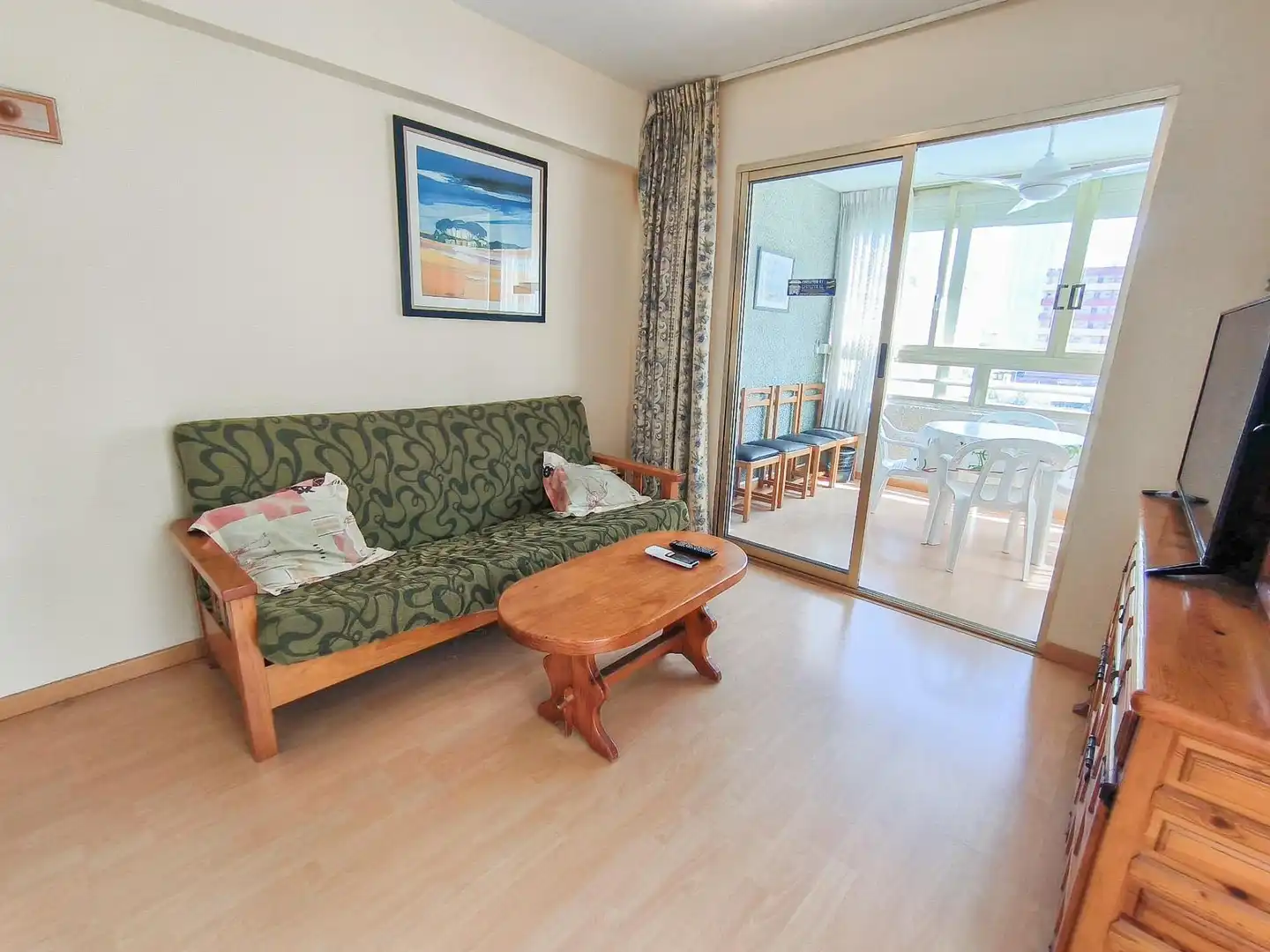 Living room of Apartments for sale in Benidorm  with Air Conditioner, Private garden and Furnished