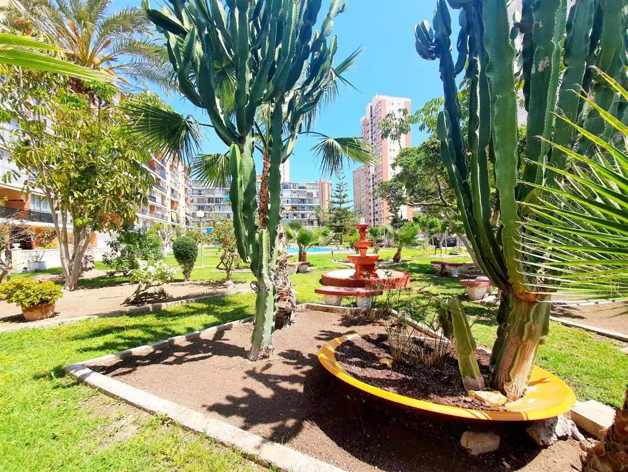 Jardín de Dúplex de alquiler en Villajoyosa / La Vila Joiosa con Piscina y Amueblado